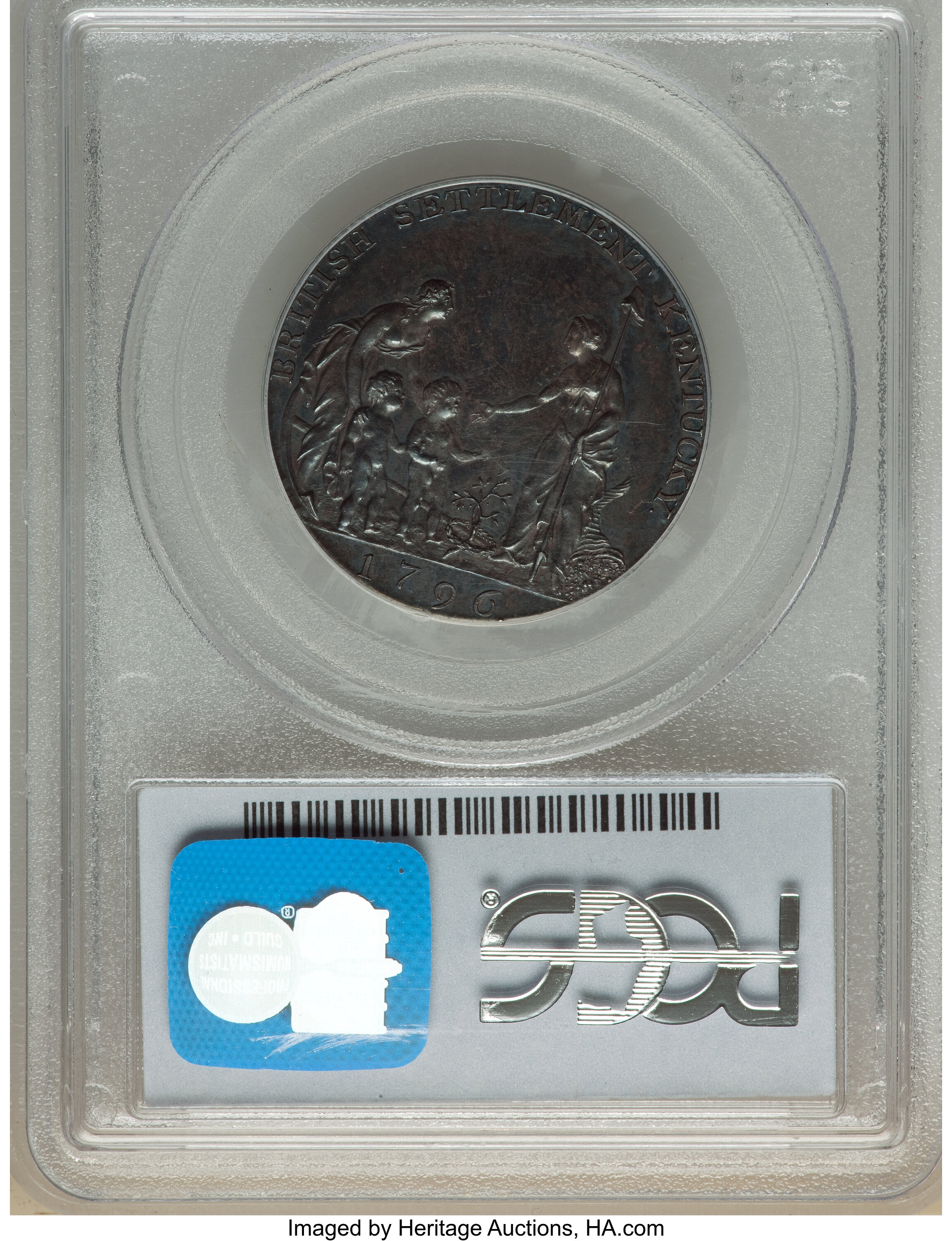 image for: 1796 TOKEN Myddelton Token, Silver, PR63 PCGS. W-8905, R.6....