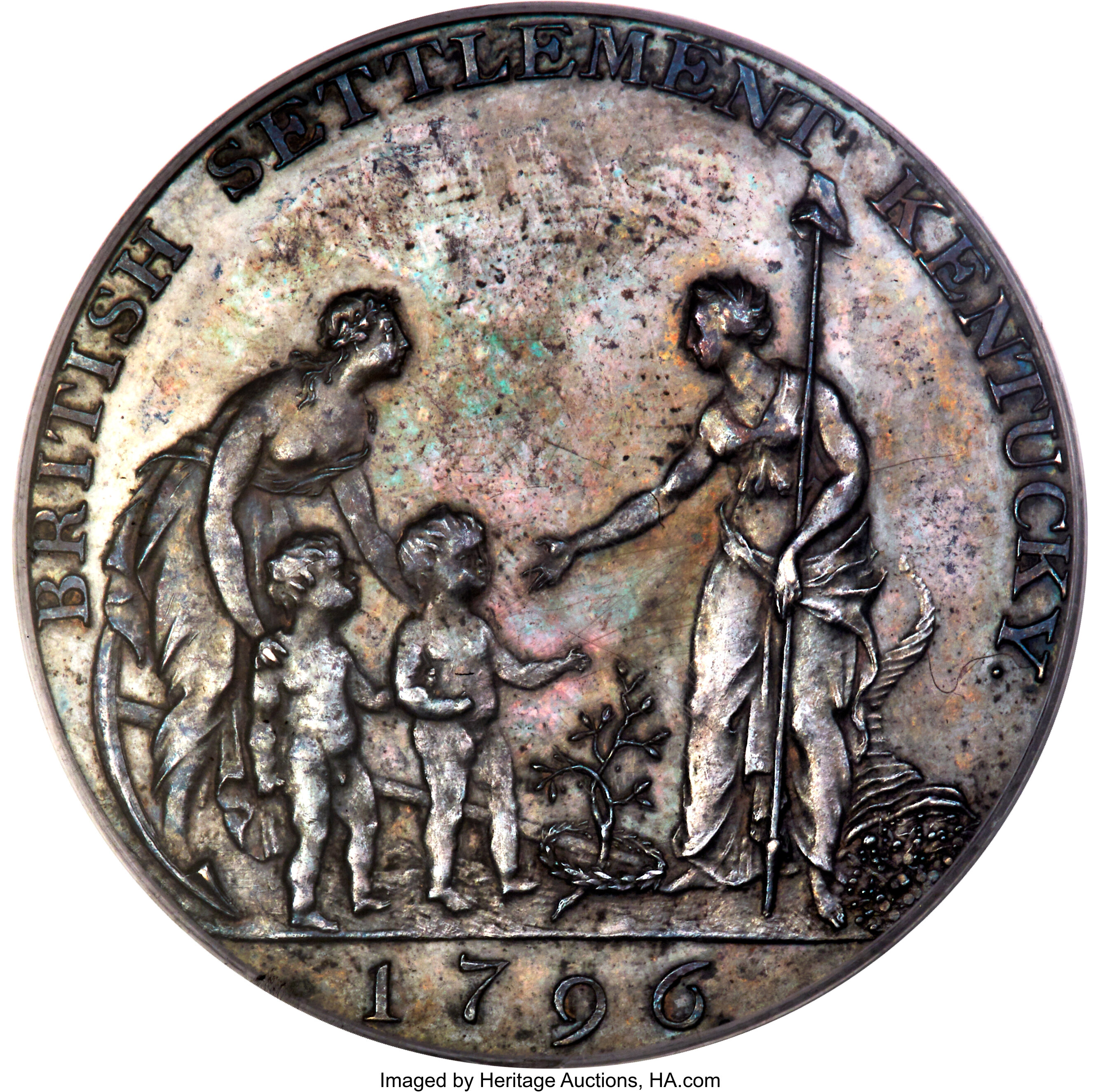 image for: 1796 TOKEN Myddelton Token, Silver, PR63 PCGS. W-8905, R.6....