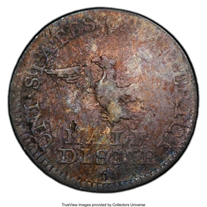 image for: 1792 H10C Half Disme, Judd-7, Pollock-7, R.4, VG8 PCGS....
