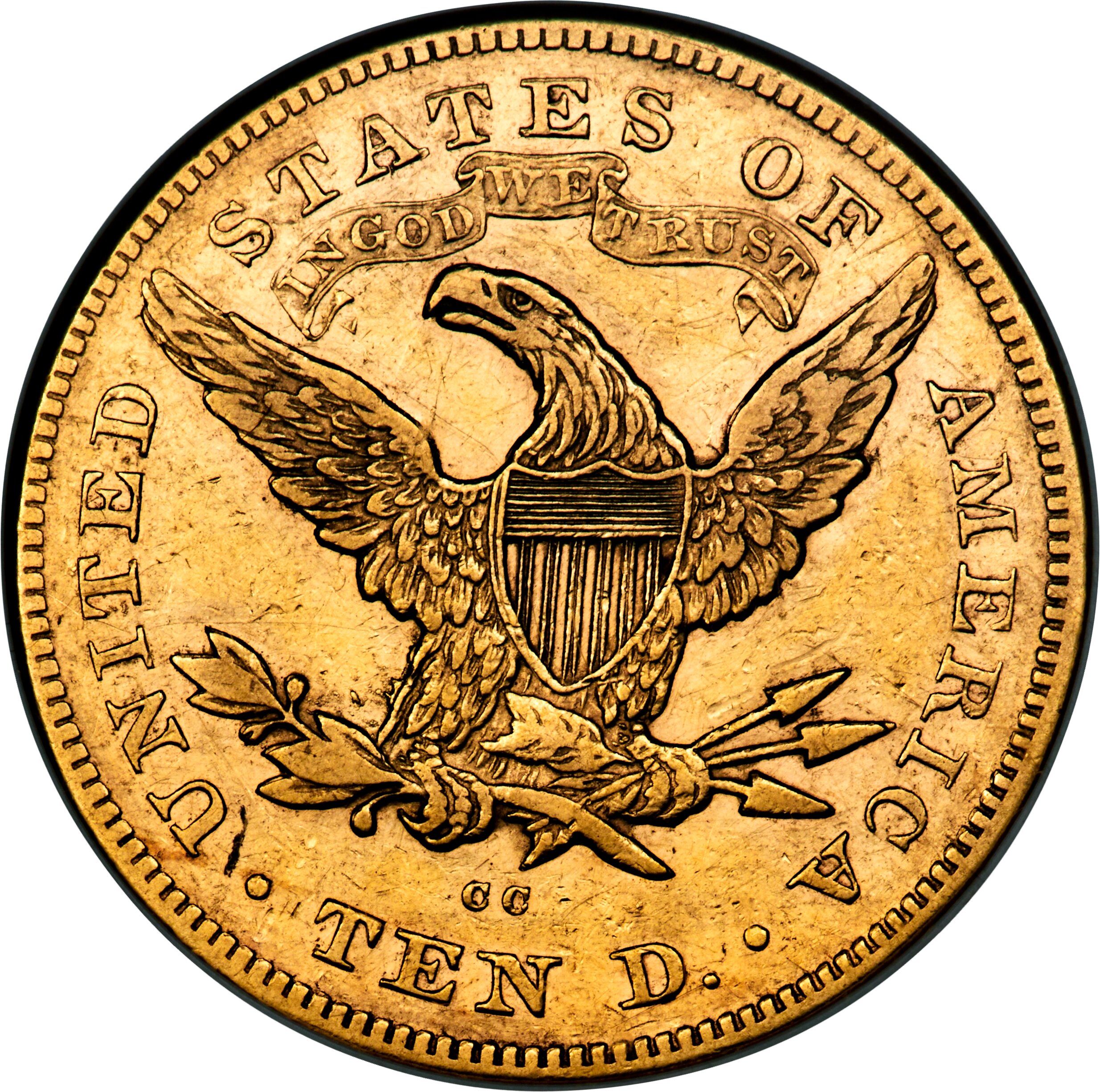 image for: 1877-CC $10 XF45 NGC. Variety 1-B....