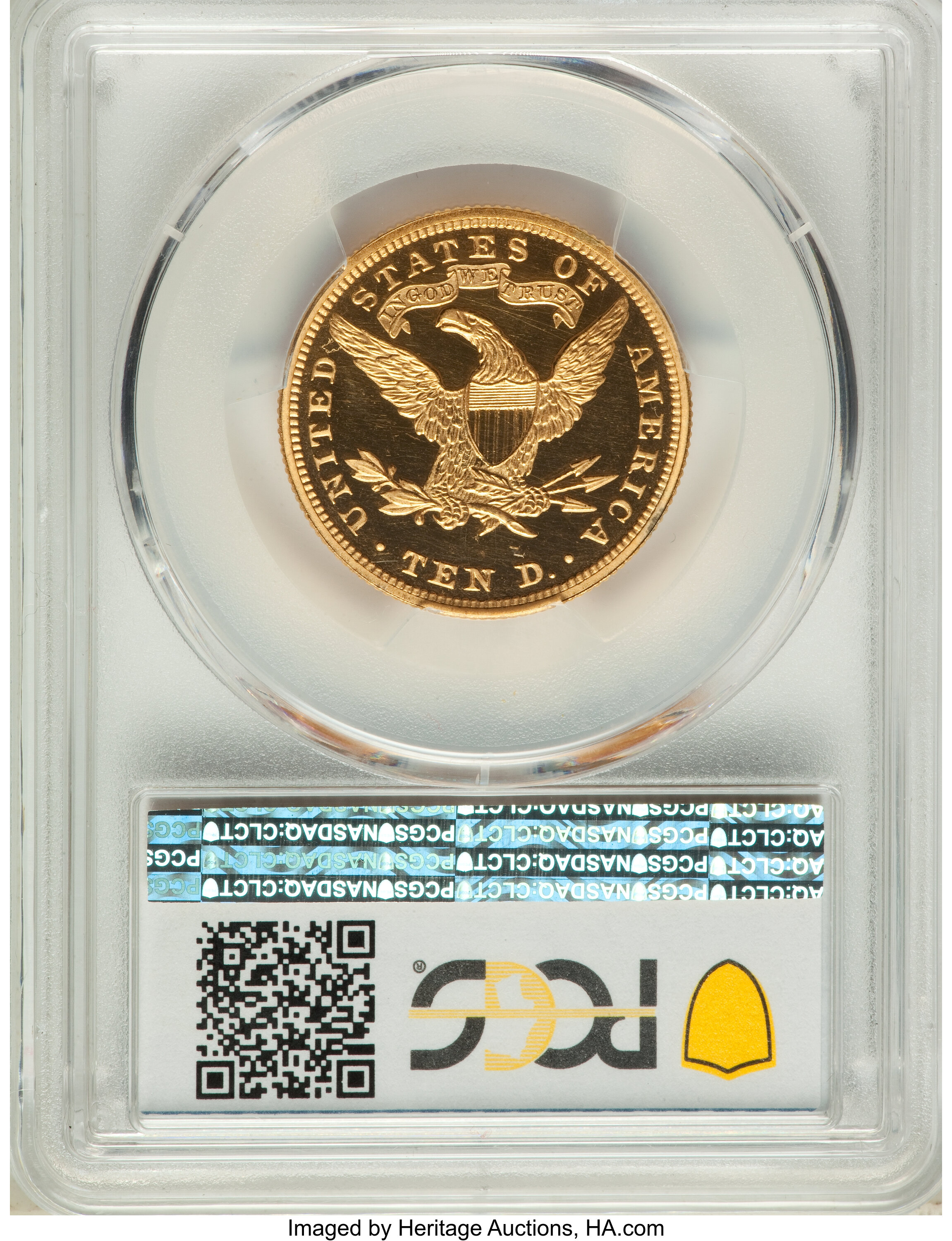 image for: 1890 $10 PR64 Deep Cameo PCGS. CAC. JD-1, Low R.6....