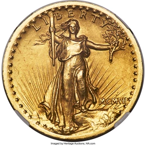 image for: 1907 $20 High Relief PR63 NGC....