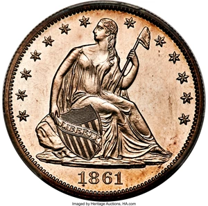 image for: 1861 50C PR64 Cameo PCGS. CAC....