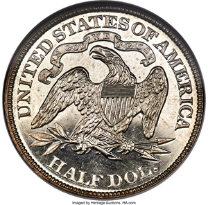 image for: 1875 50C PR66 Cameo NGC....
