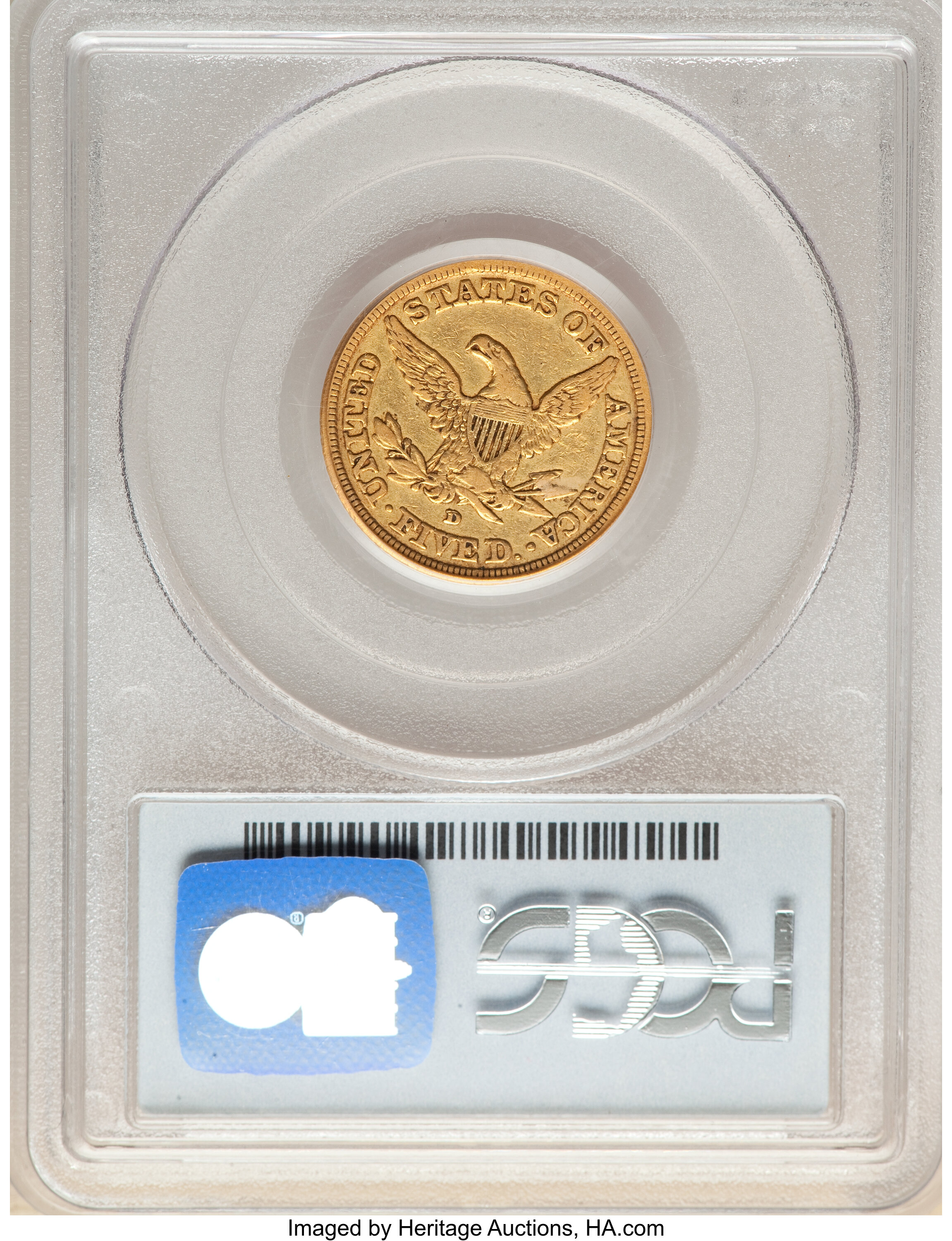 image for: 1842-D $5 Large Date VF30 PCGS. Variety 8-G....