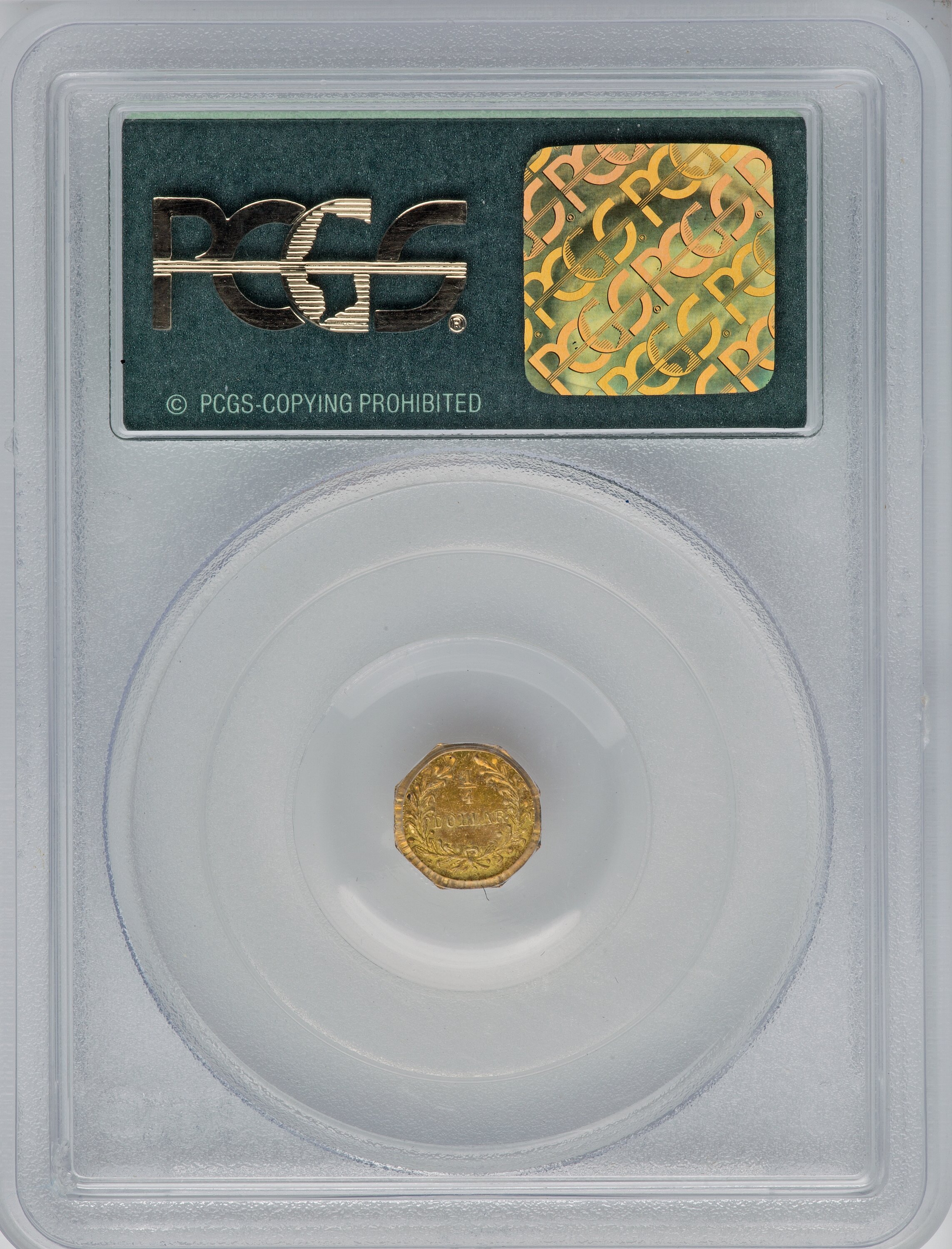 image for: 1868 25C Indian Octagonal 25 Cents, BG-799S, Low R.8, MS64 PCGS....