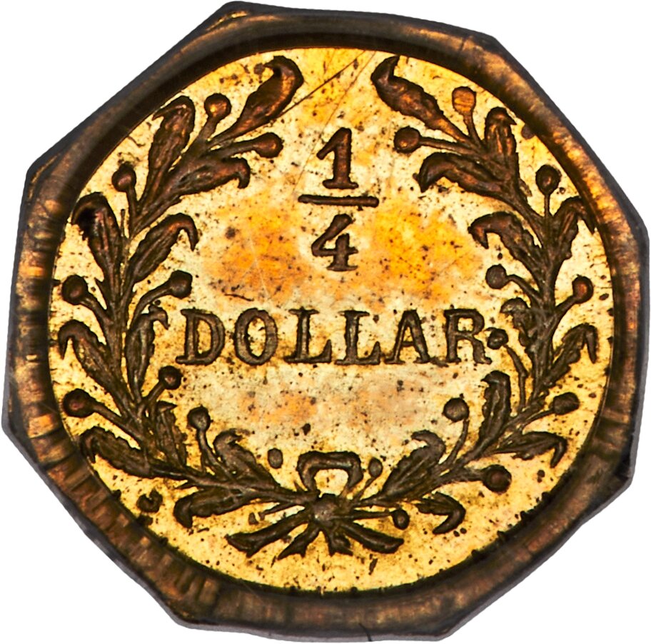 image for: 1868 25C Indian Octagonal 25 Cents, BG-799S, Low R.8, MS64 PCGS....