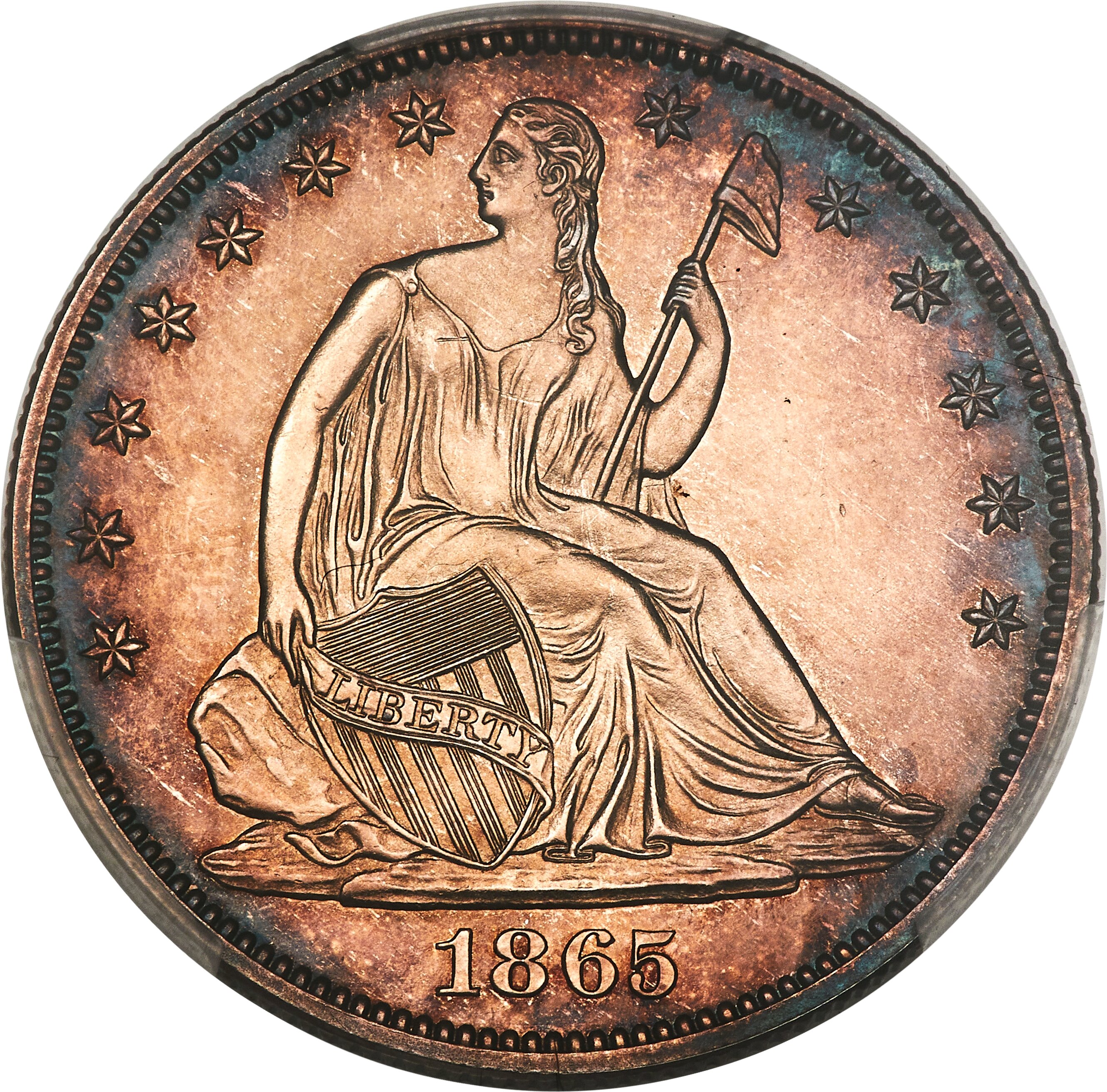 image for: 1865 50C Half Dollar, Judd-429, Pollock-502, Low R.7, PR64 PCGS....