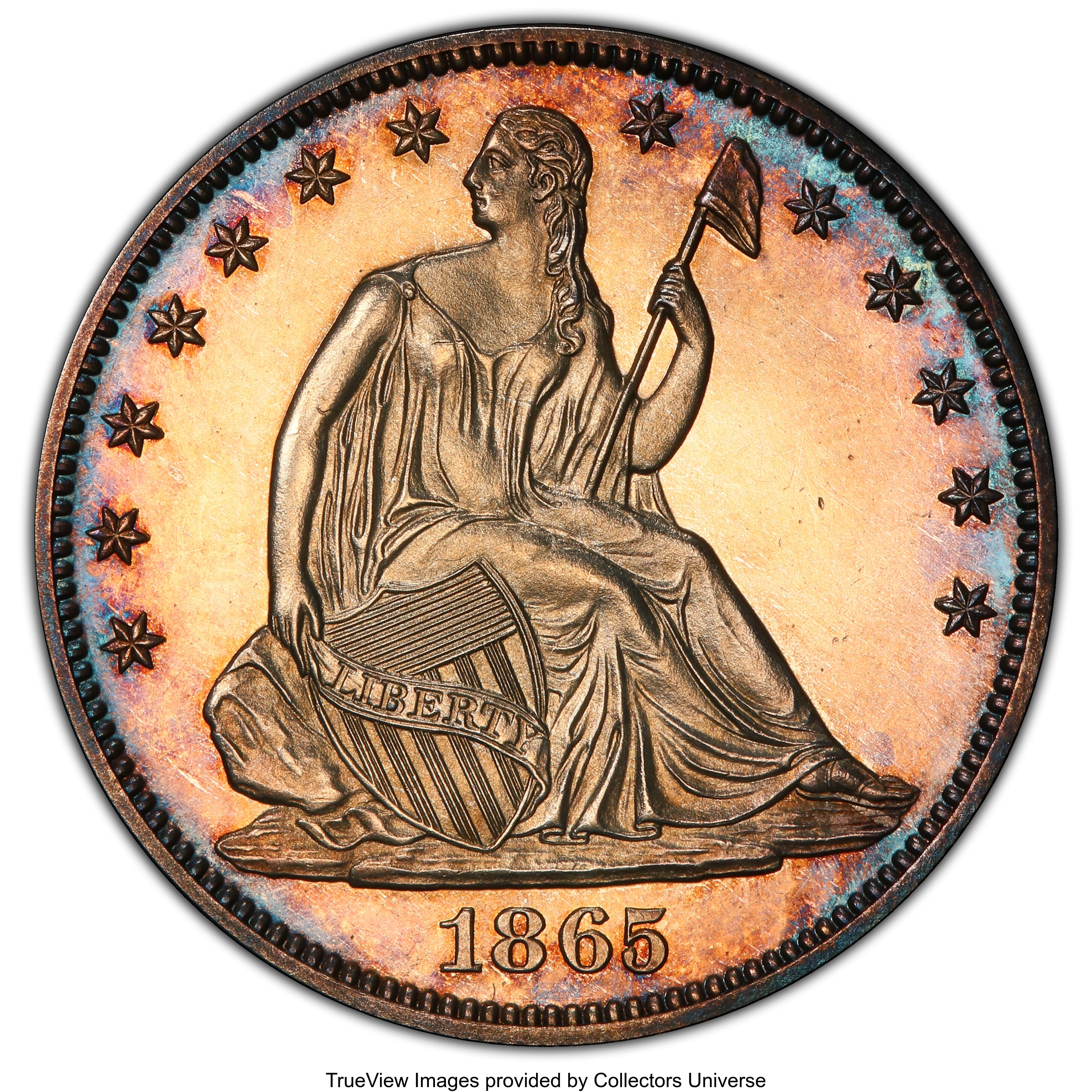 image for: 1865 50C Half Dollar, Judd-429, Pollock-502, Low R.7, PR64 PCGS....