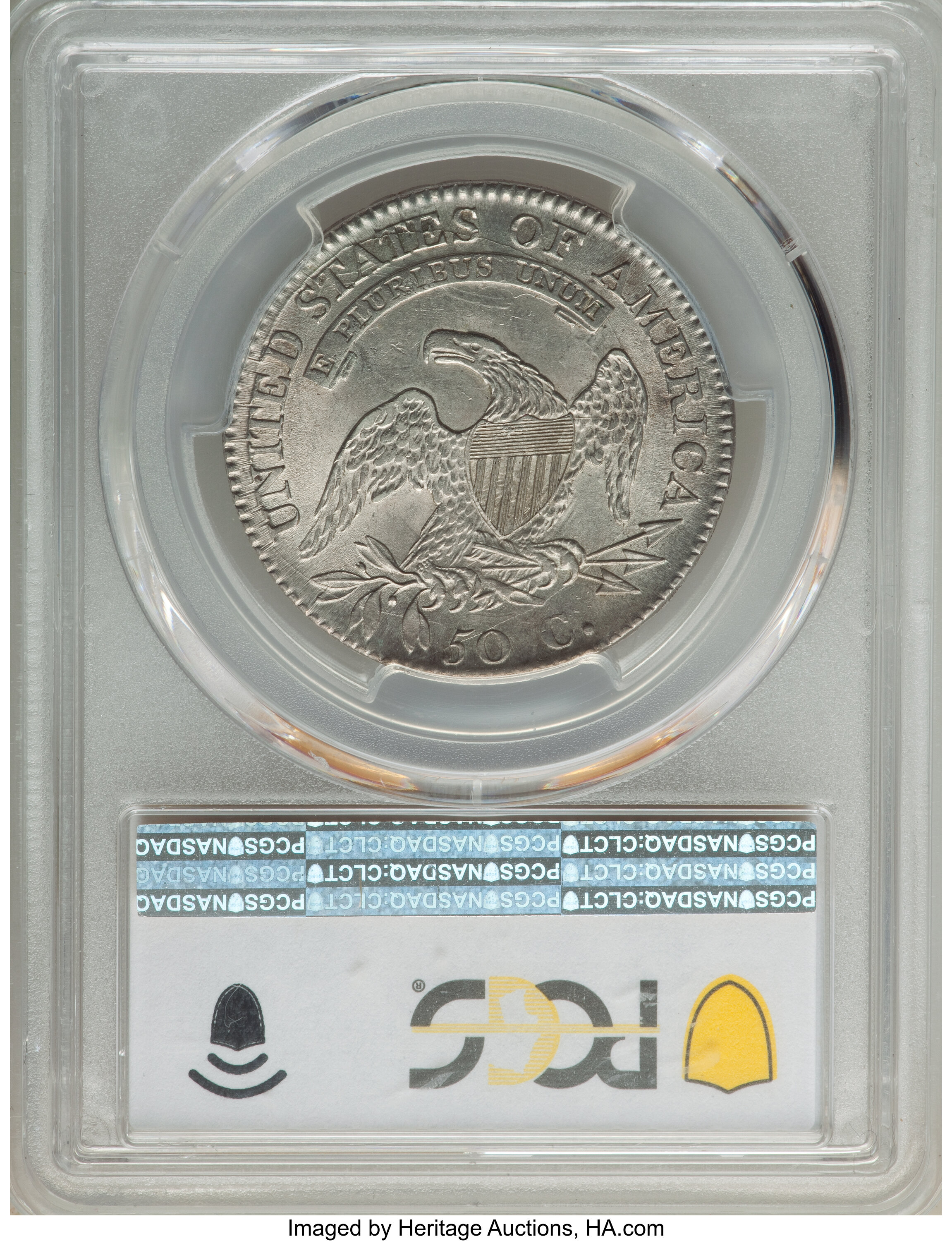 image for: 1811 50C Small 8, O-105a, R.2, MS62 PCGS. PCGS Population: (1/2 and 0/0+). NGC Census: (0/1 and 0/0+). CDN: $1,850 Whsle. B...