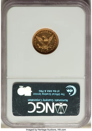image for: 1900 $2 1/2 PR58 NGC. NGC Census: (9/29). PCGS Population: (16/97). CDN: $2,000 Whsle. Bid for NGC/PCGS PR58. Mintage 205. ...