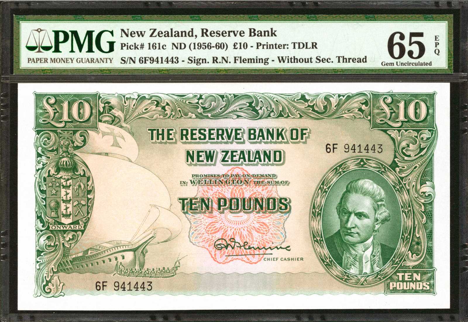 image for: New Zealand  10 pounds (B108fs)