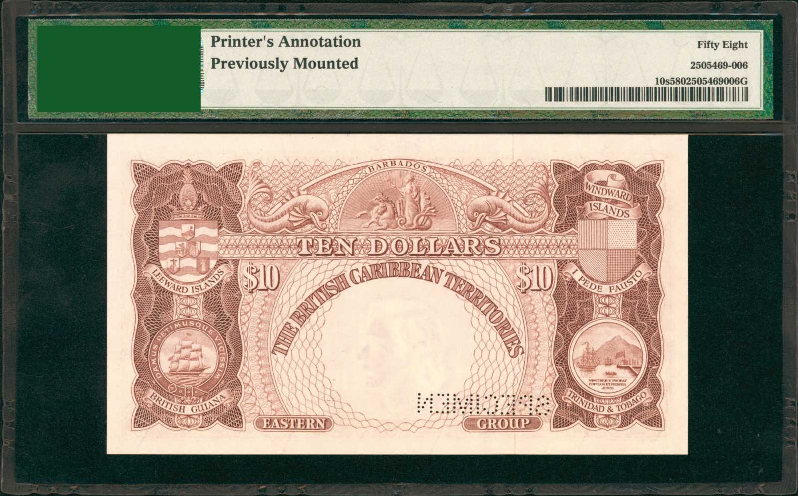 image for: British Caribbean Territories  10 dollars(B110as)