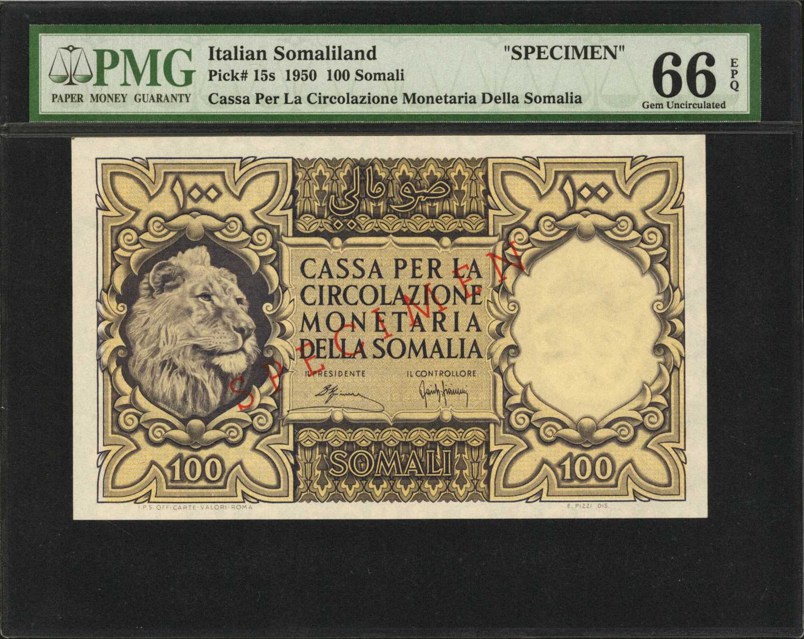 image for: Italian Somaliland  100 somali(B305b)