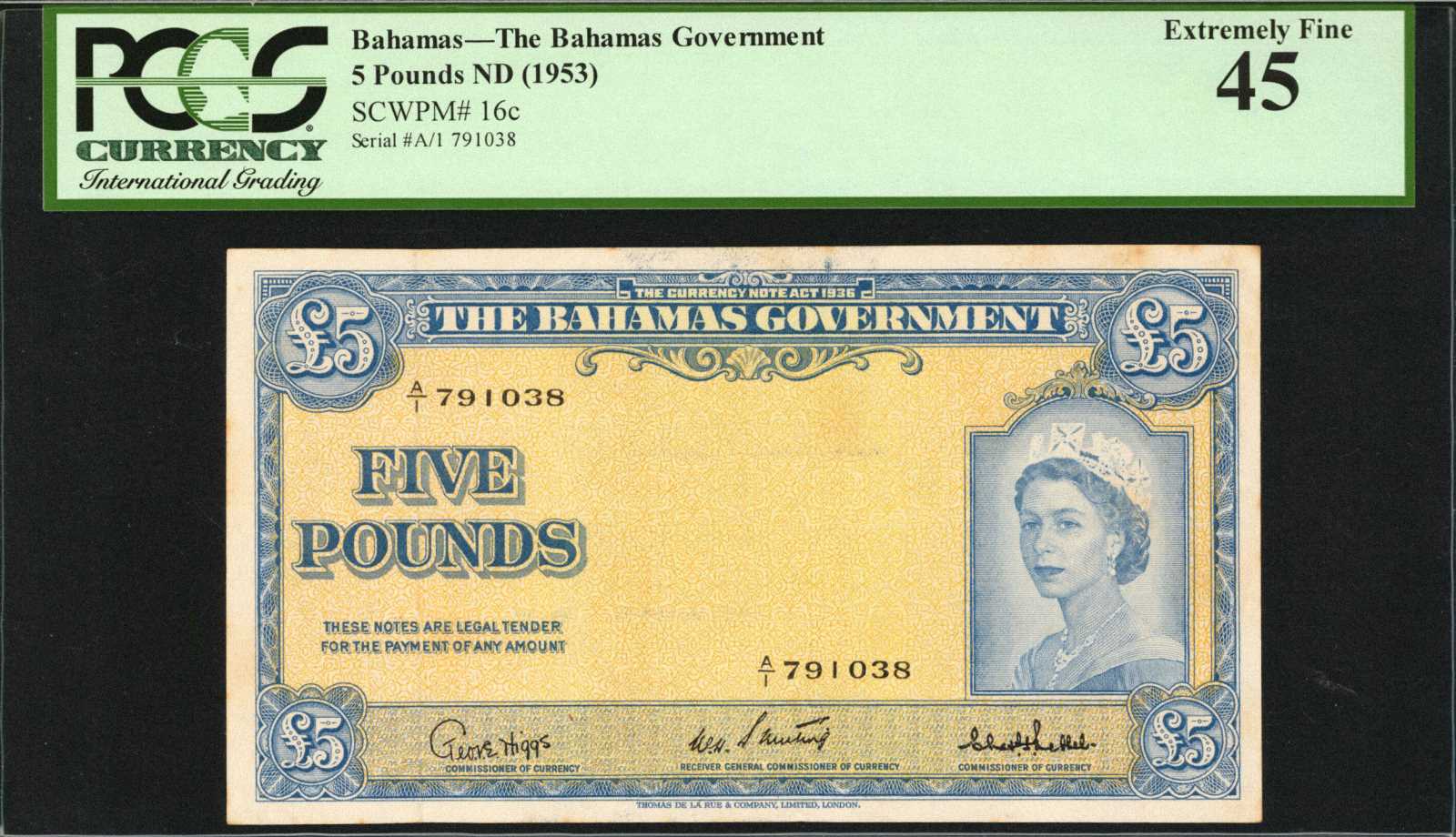 image for: Bahamas  5 pounds(B115as)