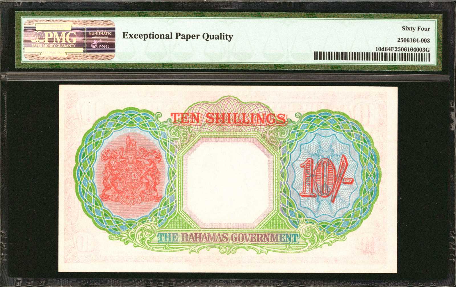 image for: Bahamas  10 shillings(B109bs)