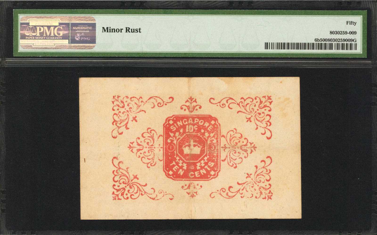 image for: Straits Settlements  10 cents(B115c)