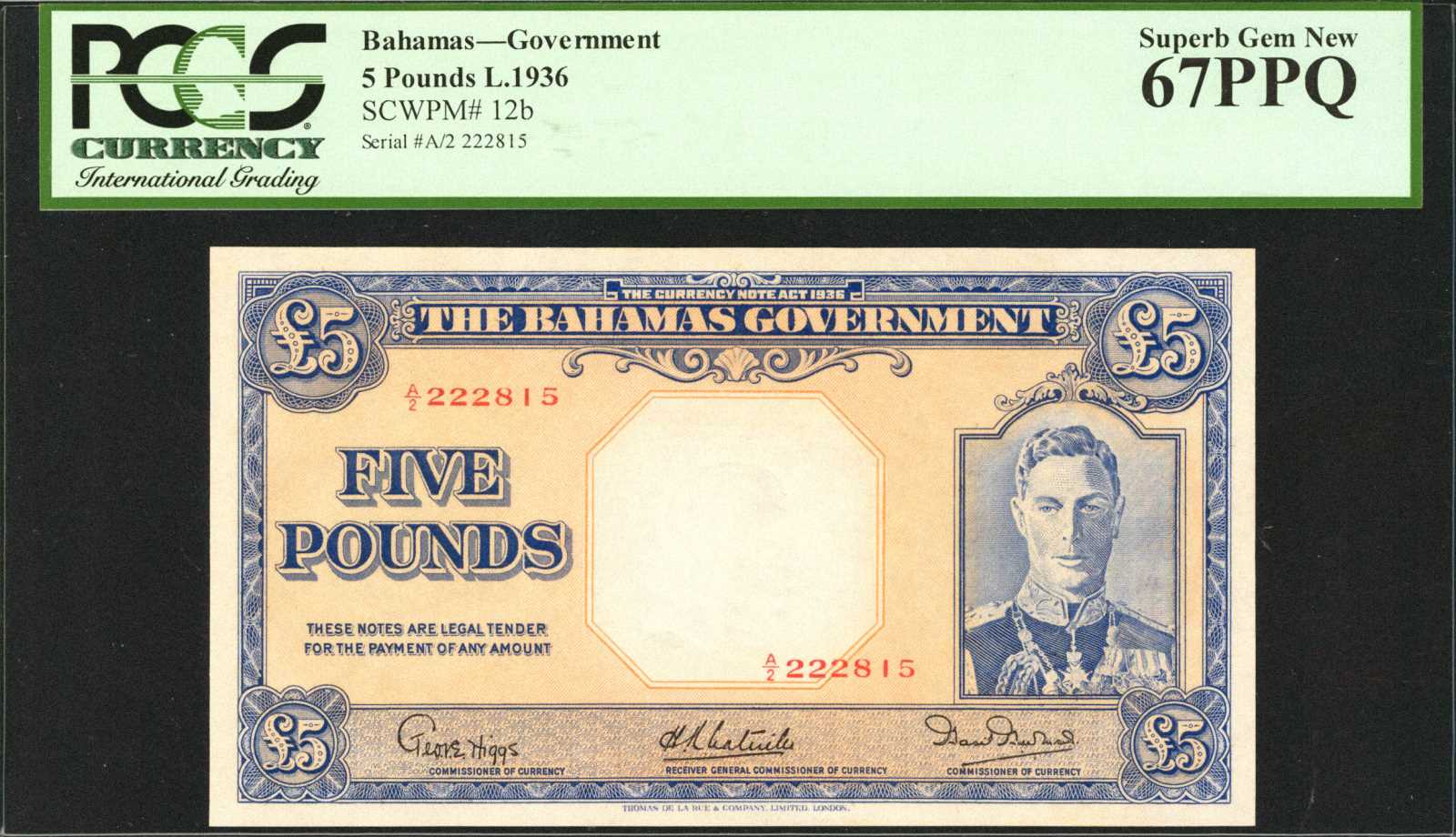 image for: Bahamas  5 pounds(B111a)