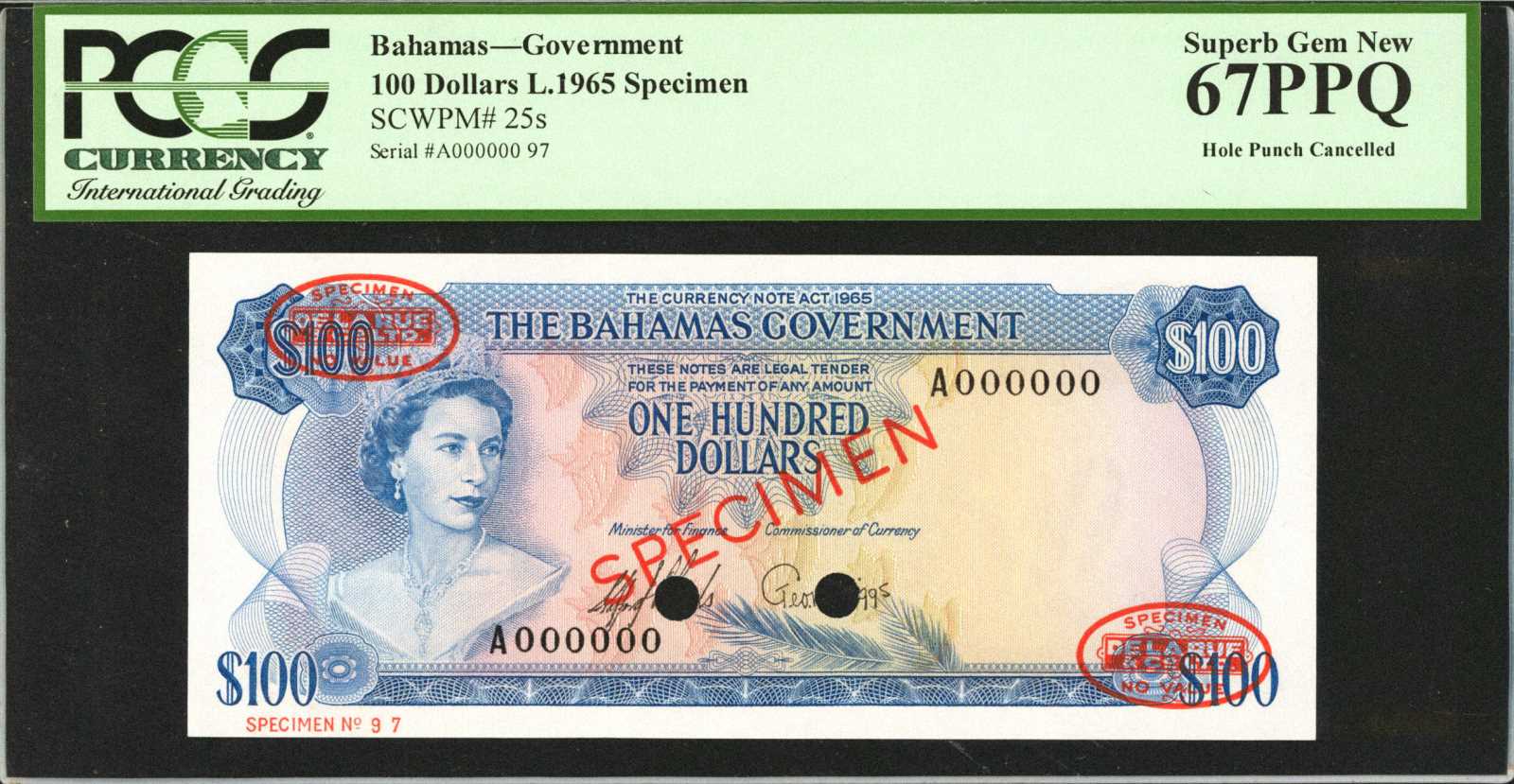 image for: Bahamas  100 dollars (B124bs2)