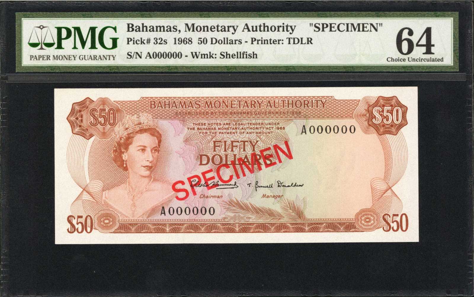 image for: Bahamas  100 dollars (B208az)