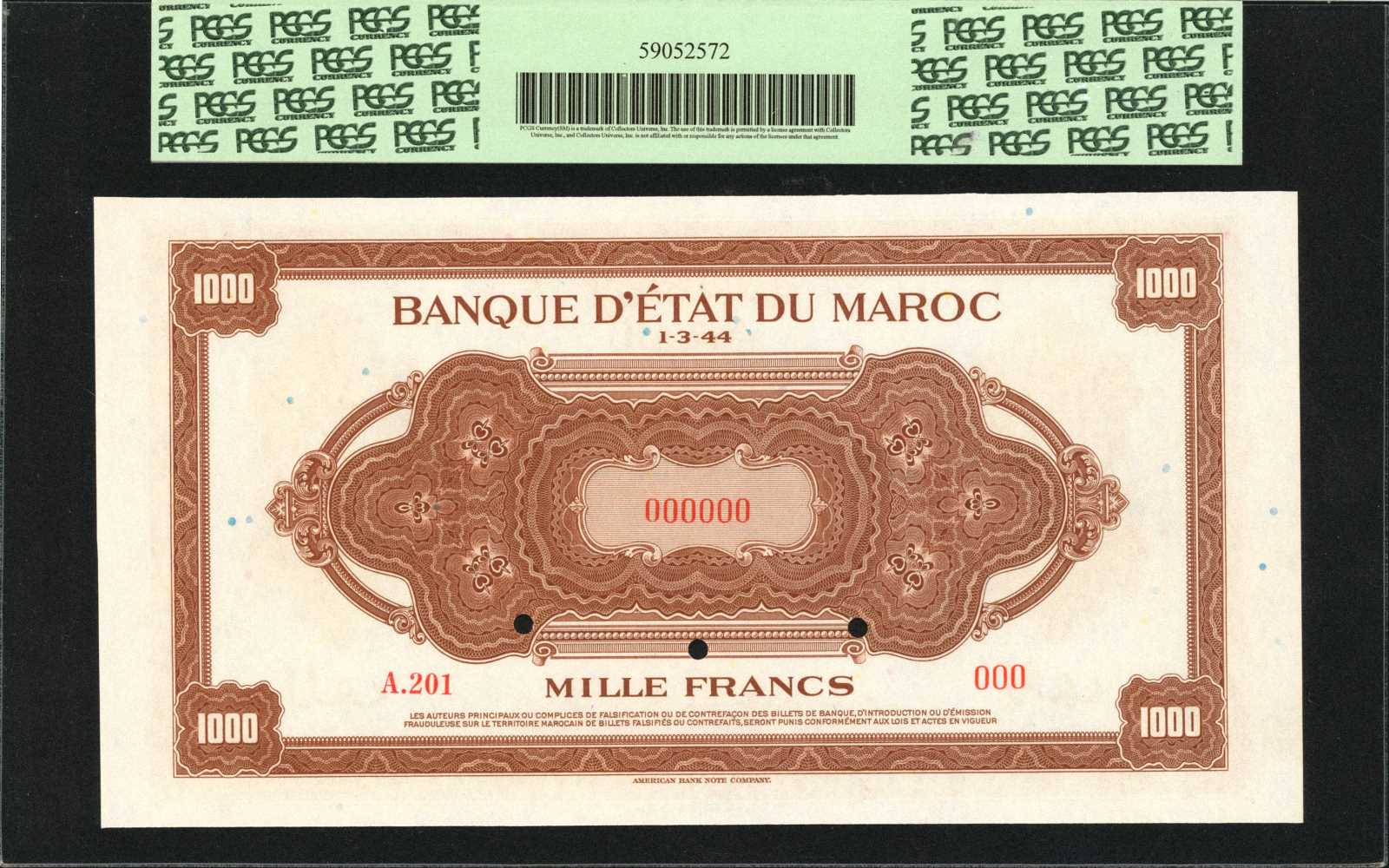 image for: Morocco  1,000 francs(B222c)