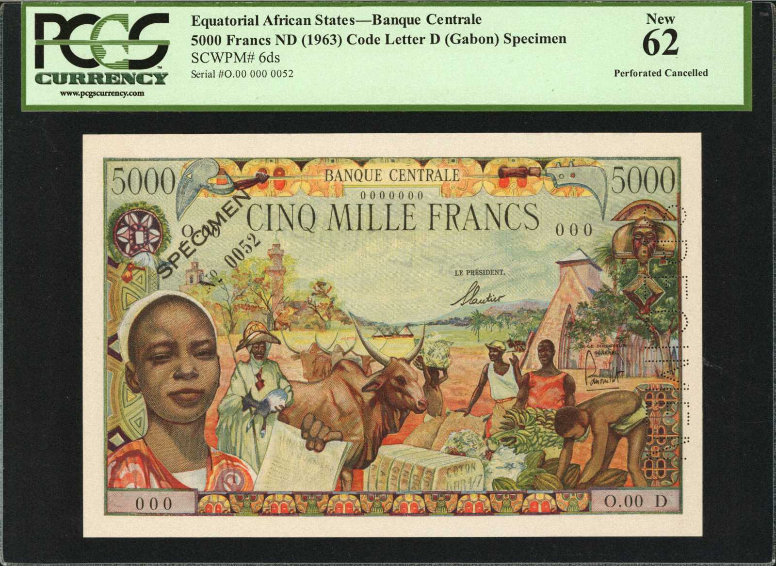 image for: Equatorial African States  5,000 francs(B204b)