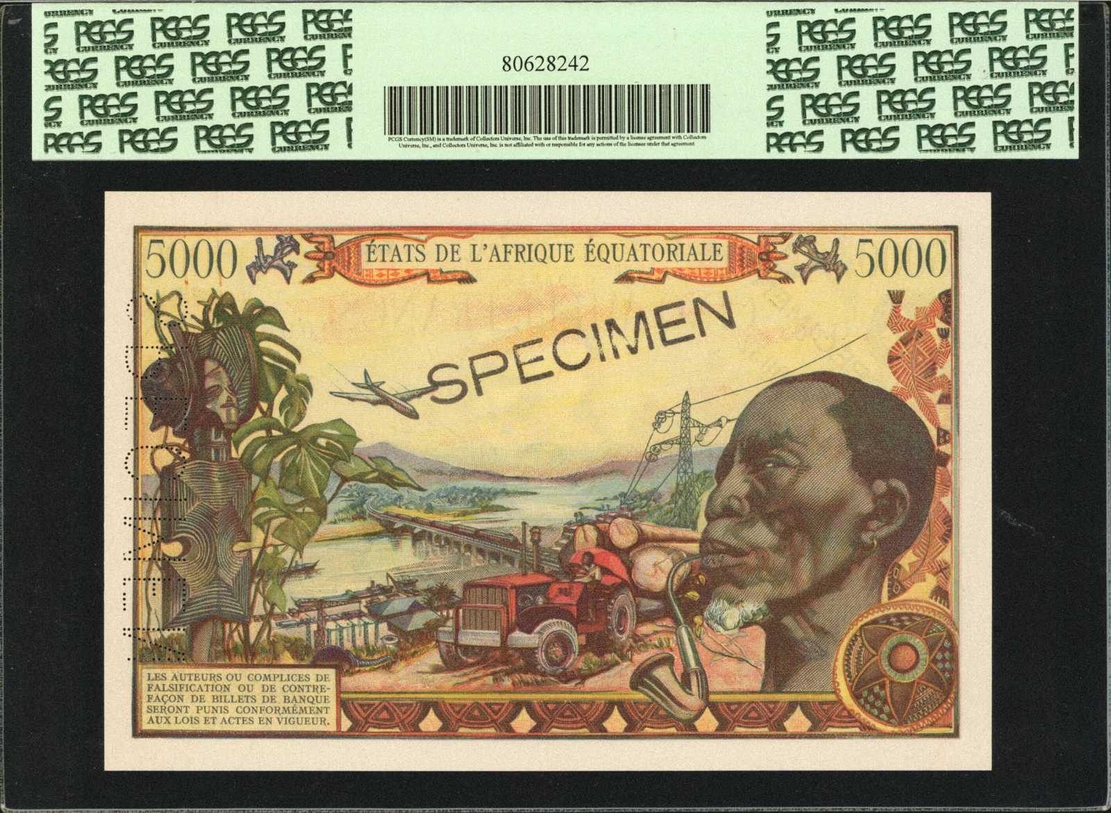 image for: Equatorial African States  5,000 francs(B204a)