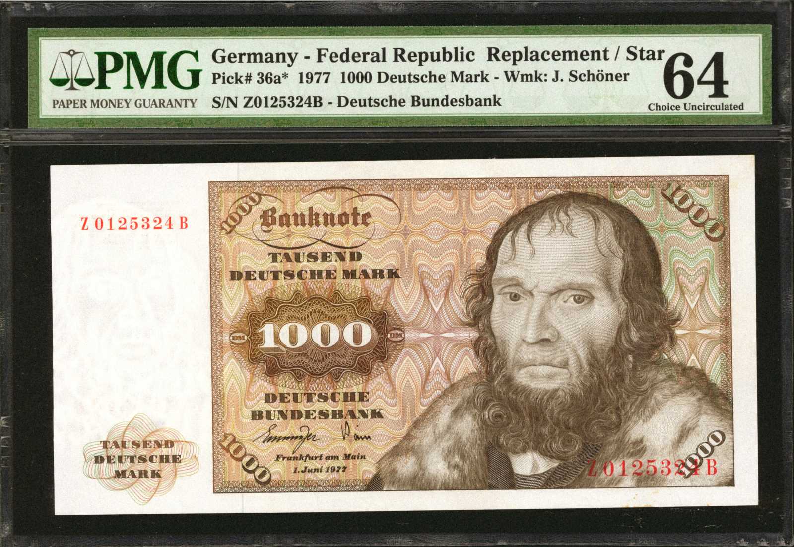 image for: Germany, Federal Republic of  1,000 deutsche mark (B207b)