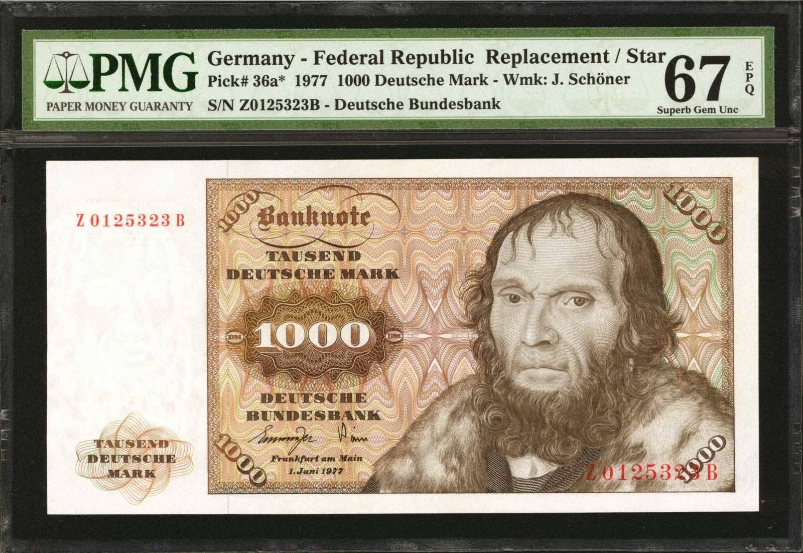 image for: Germany, Federal Republic of  1,000 deutsche mark (B207b)