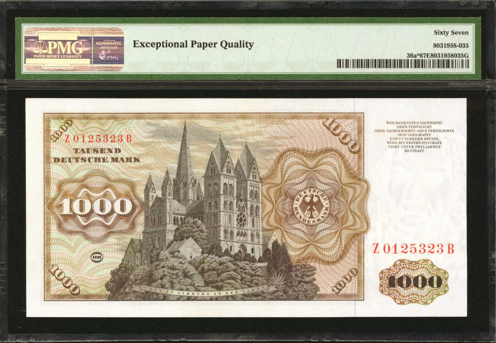 image for: Germany, Federal Republic of  1,000 deutsche mark (B207b)