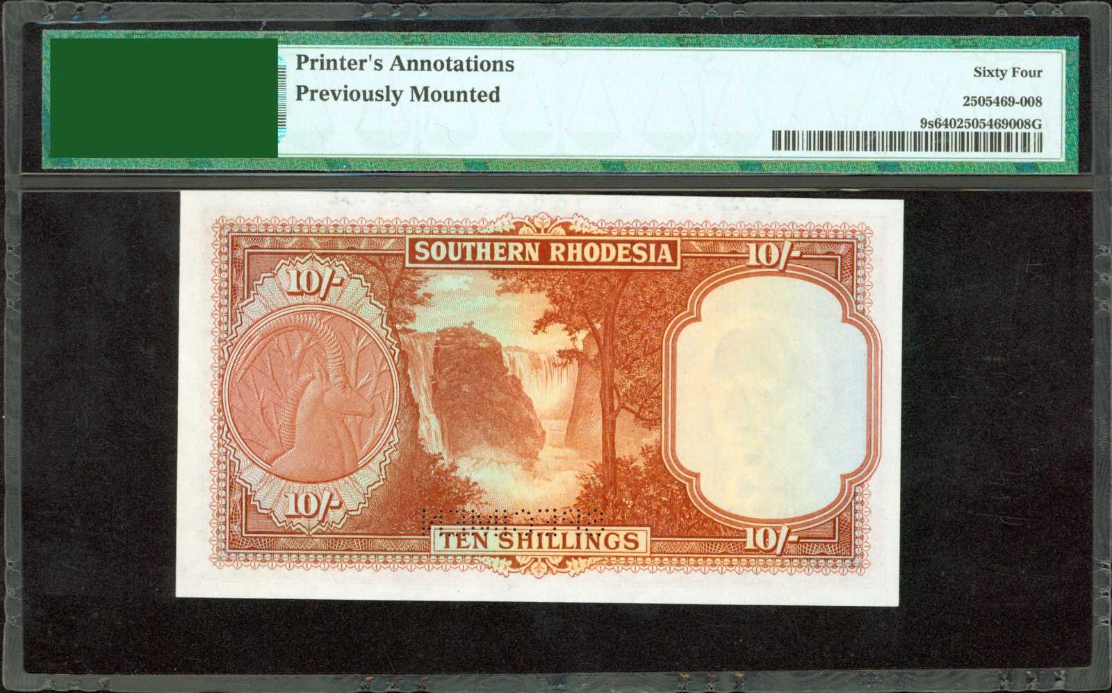 image for: Southern Rhodesia  10 shillings (B103c2)