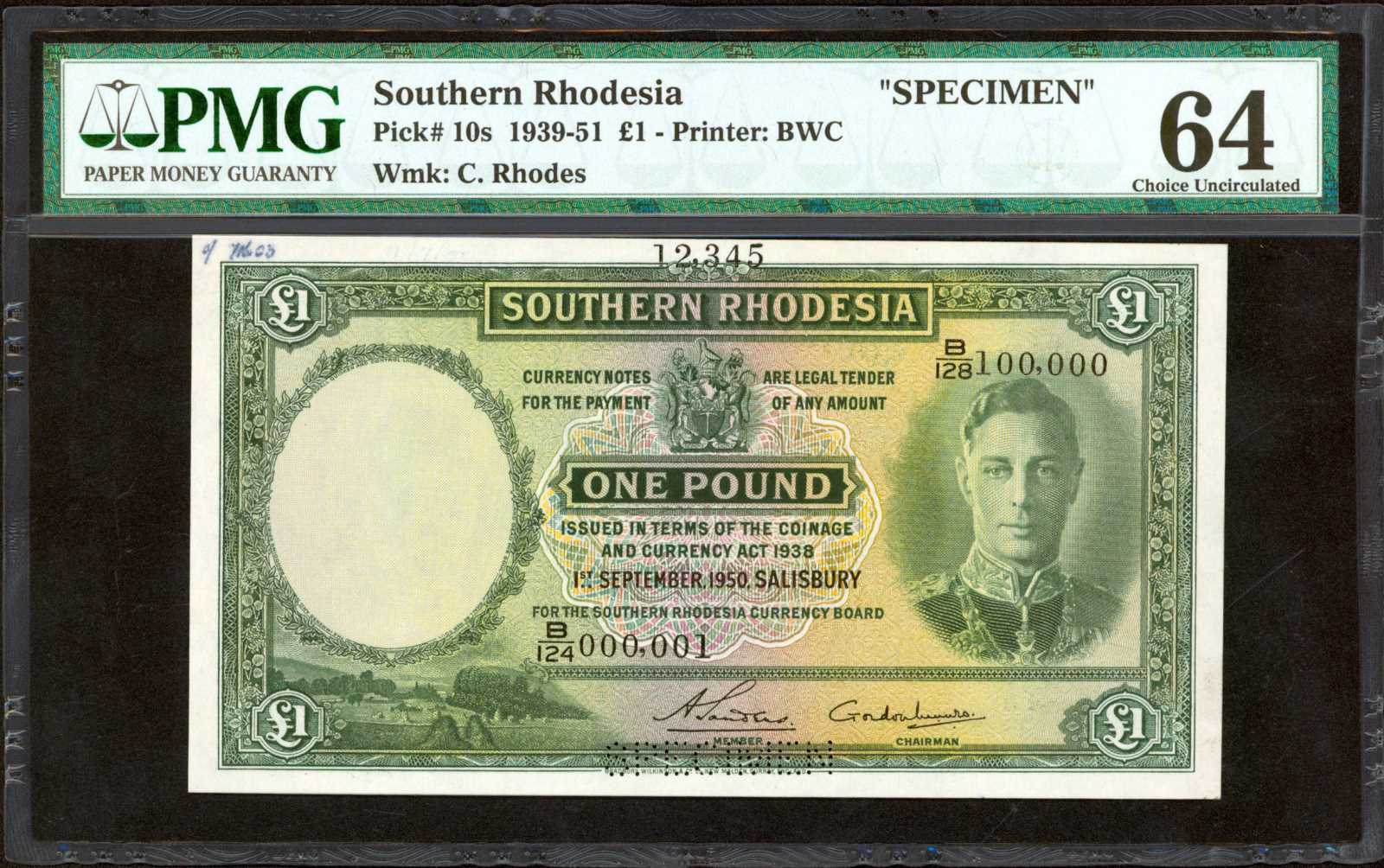 image for: Southern Rhodesia  1 pound (B104i1)