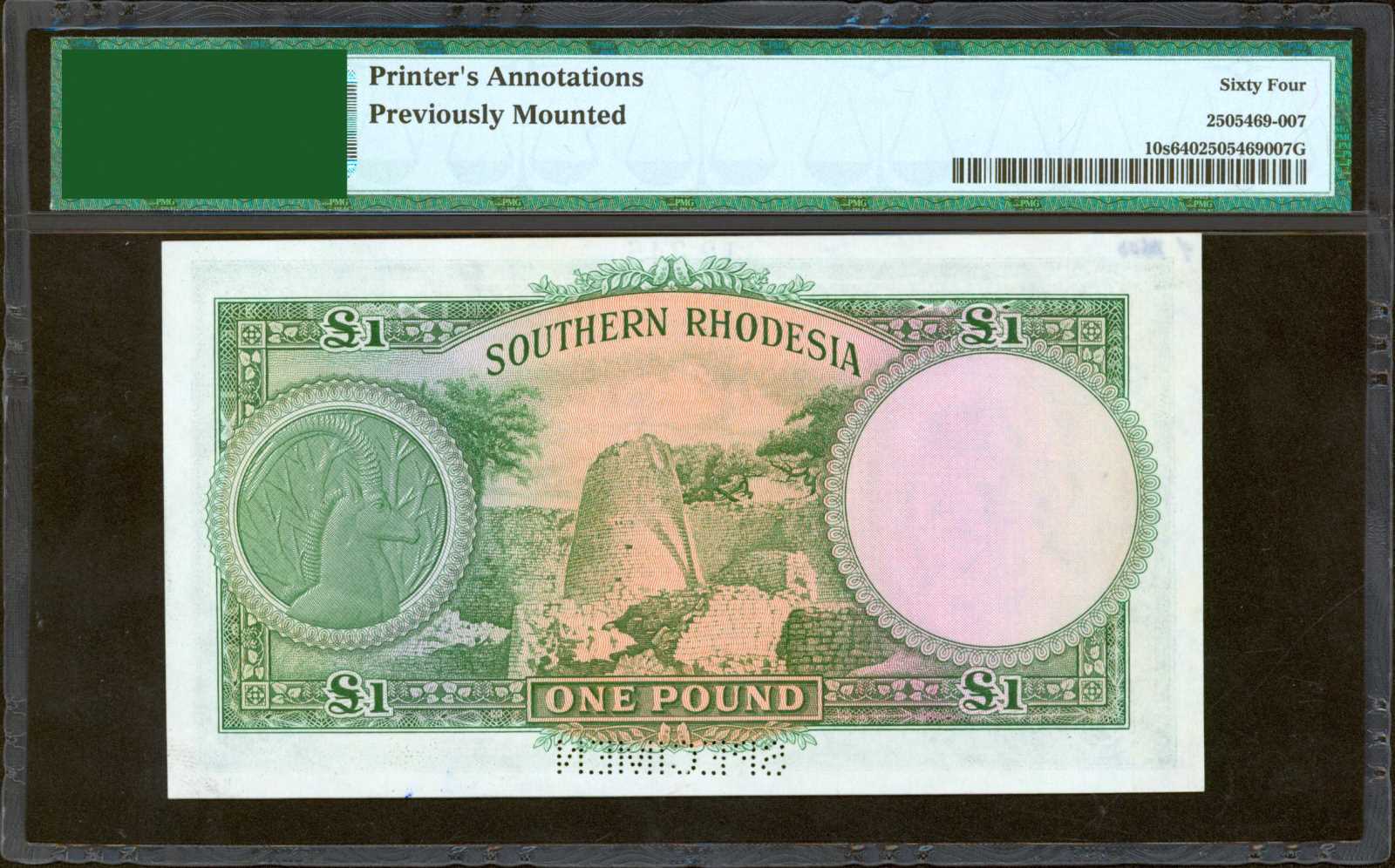 image for: Southern Rhodesia  1 pound (B104f1)