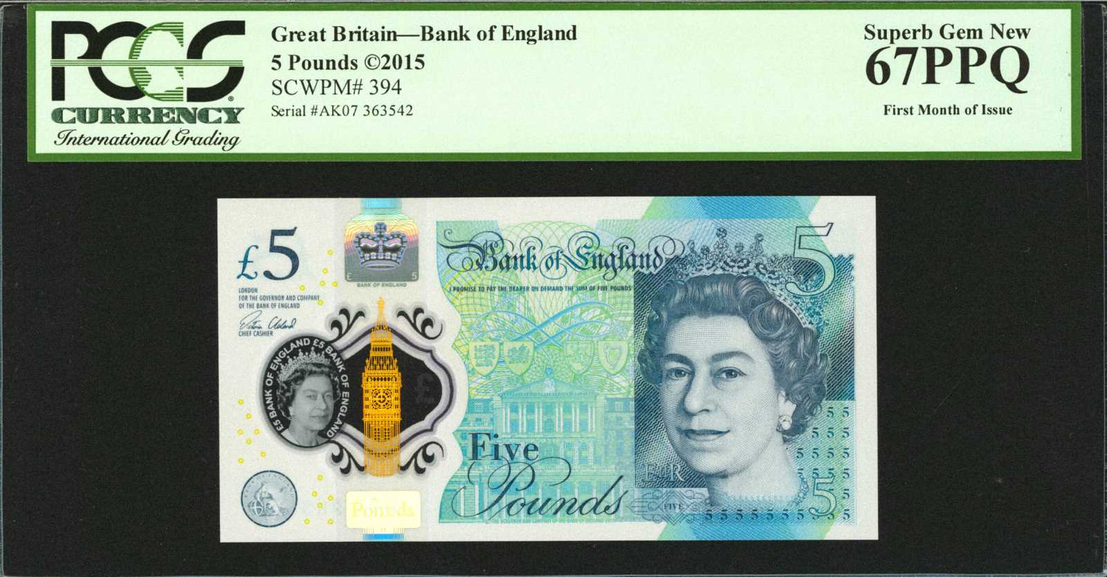 image for: United Kingdom  5 pounds (B203a)