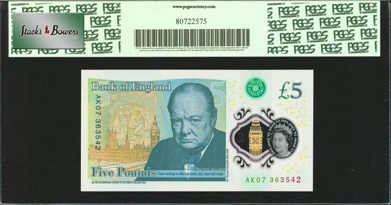 image for: United Kingdom  5 pounds (B203a)