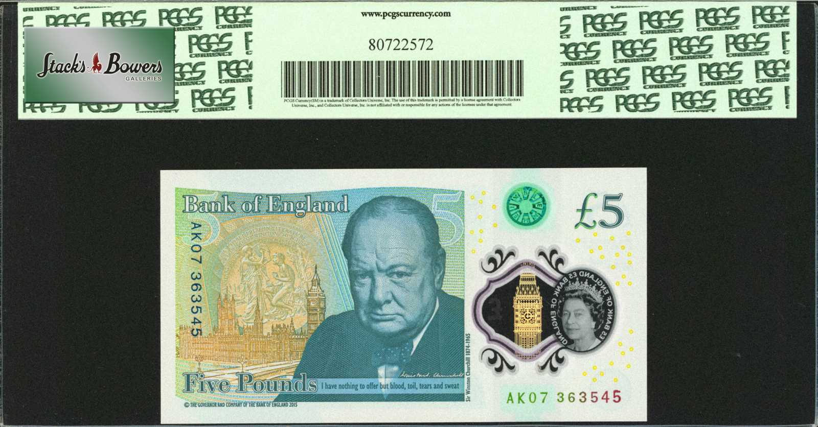 image for: United Kingdom  5 pounds (B203a)
