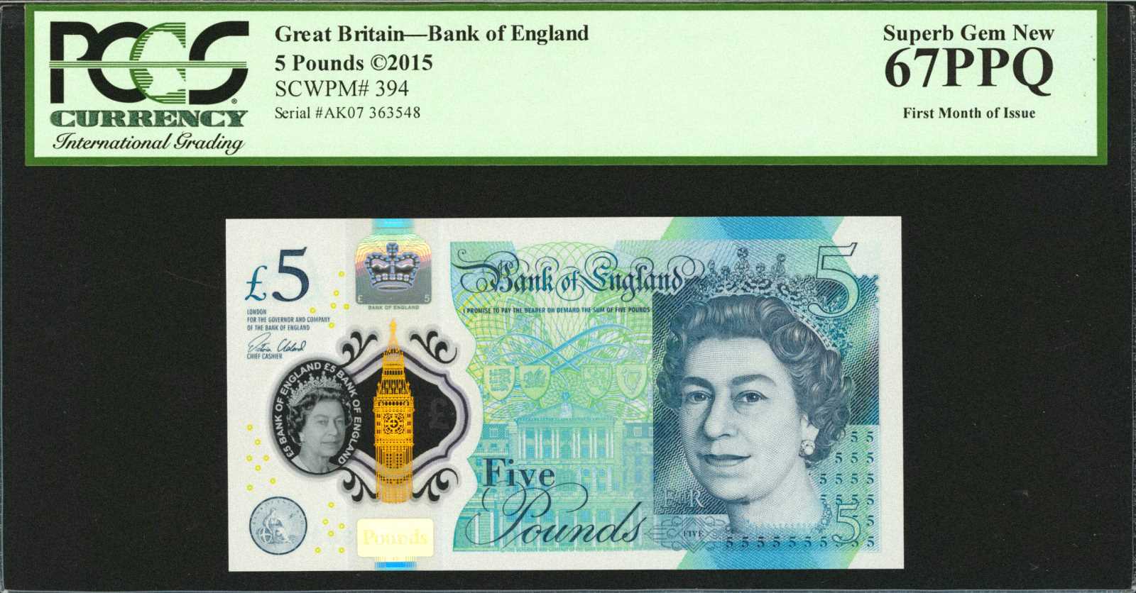 image for: United Kingdom  5 pounds (B203a)