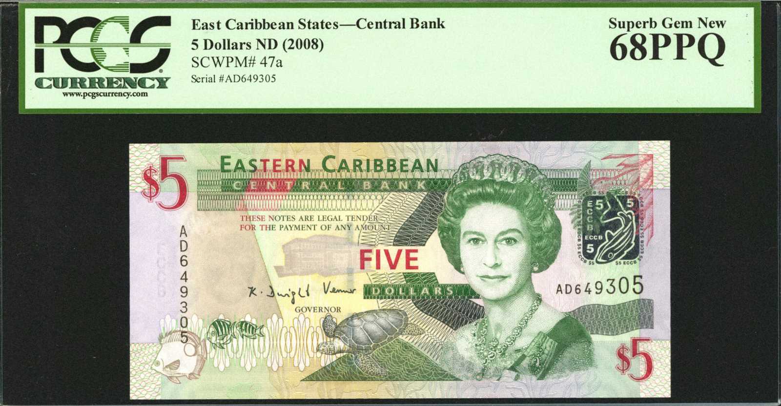image for: East Caribbean States  5 dollars (B231az)
