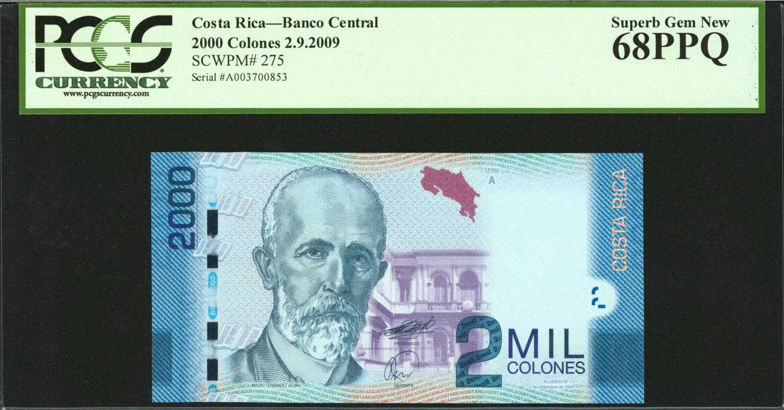 image for: Costa Rica  2,000 colones (B559b)