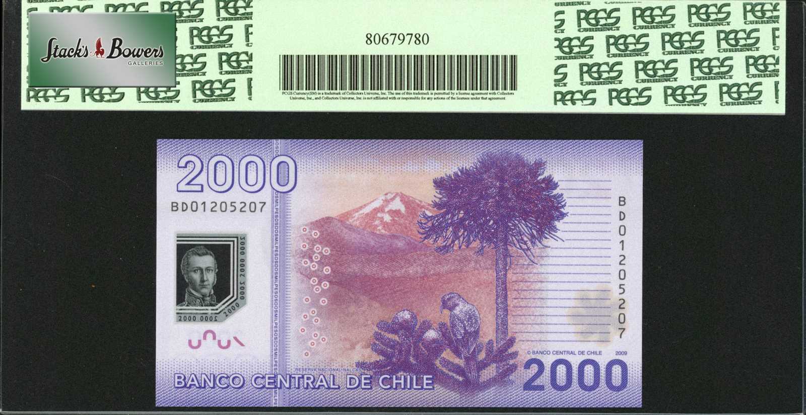 image for: Chile  2,000 pesos (B297d)