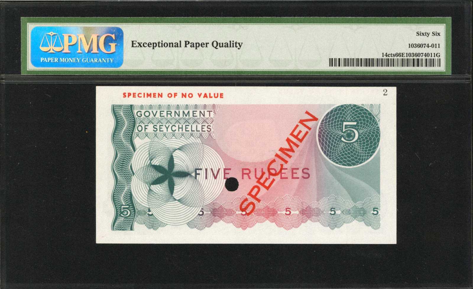 image for: Seychelles  5 rupees (B121at)