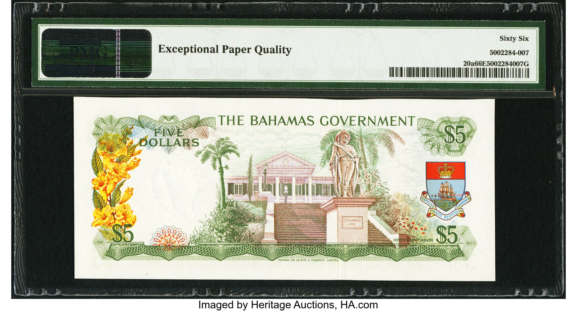 image for: Bahamas  5 dollars (B119az)