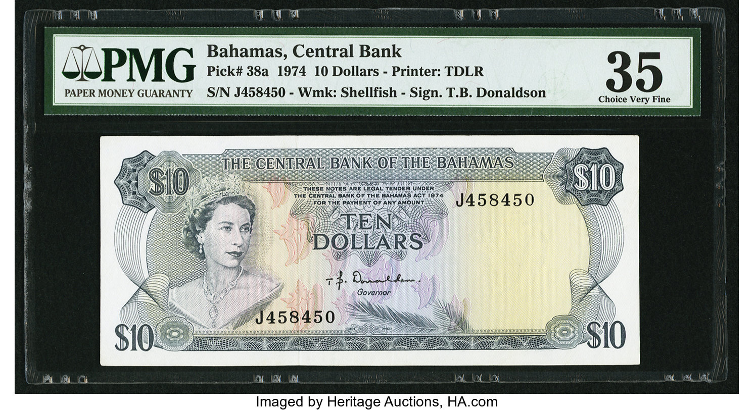 image for: Bahamas  10 dollars (B303z)