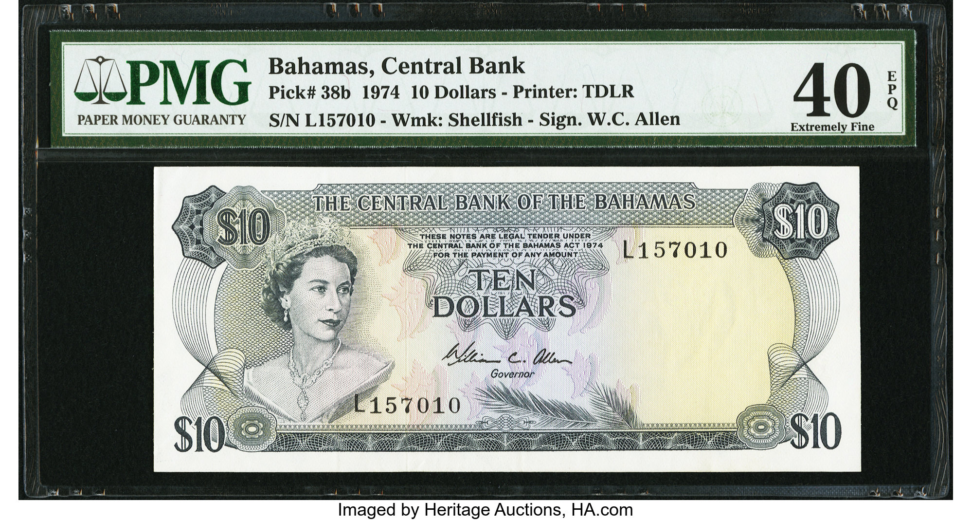 image for: Bahamas  10 dollars (B303b)