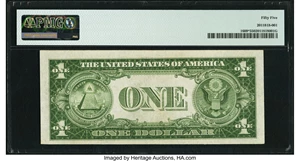 image for: Fr. 1609* $1 1935A R Silver Certificate. PMG About Uncirculated 55....