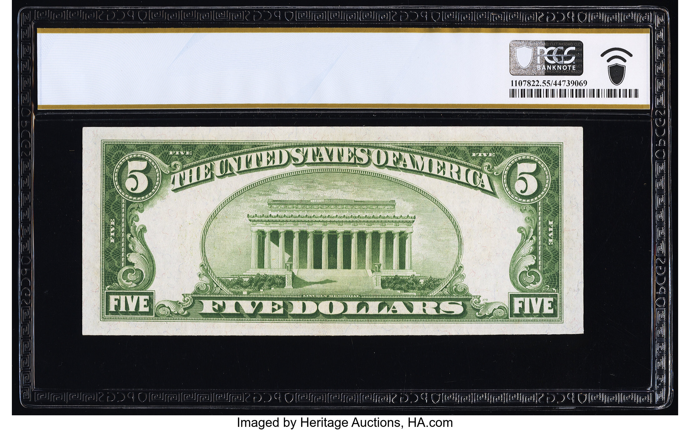 image for: Fr. 1953-F $5 1928C Federal Reserve Note. PCGS Banknote About Unc 55....