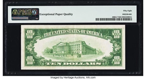 image for: Fr. 2000-C* $10 1928 Federal Reserve Star Note. PMG Choice About Unc 58 EPQ....