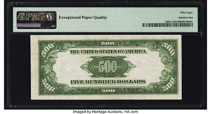 image for: Fr. 2202-E $500 1934A Federal Reserve Note. PMG Choice About Unc 58 EPQ....