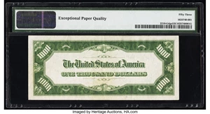 image for: Fr. 2210-G $1,000 1928 Federal Reserve Note. PMG About Uncirculated 53 EPQ....