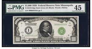 image for: Fr. 2210-I $1,000 1928 Federal Reserve Note. PMG Choice Extremely Fine 45....